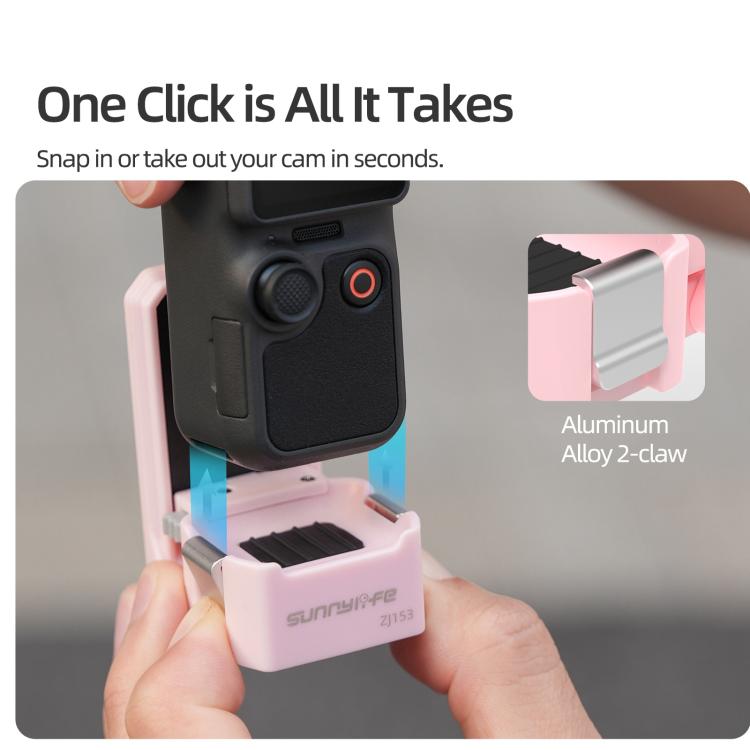 Soporte magnético de liberación rápida Sunnylife para DJI Osmo Pocket 4/3, base de mesa con soporte de plástico y ángulos ajustables., OP4-ZJ153