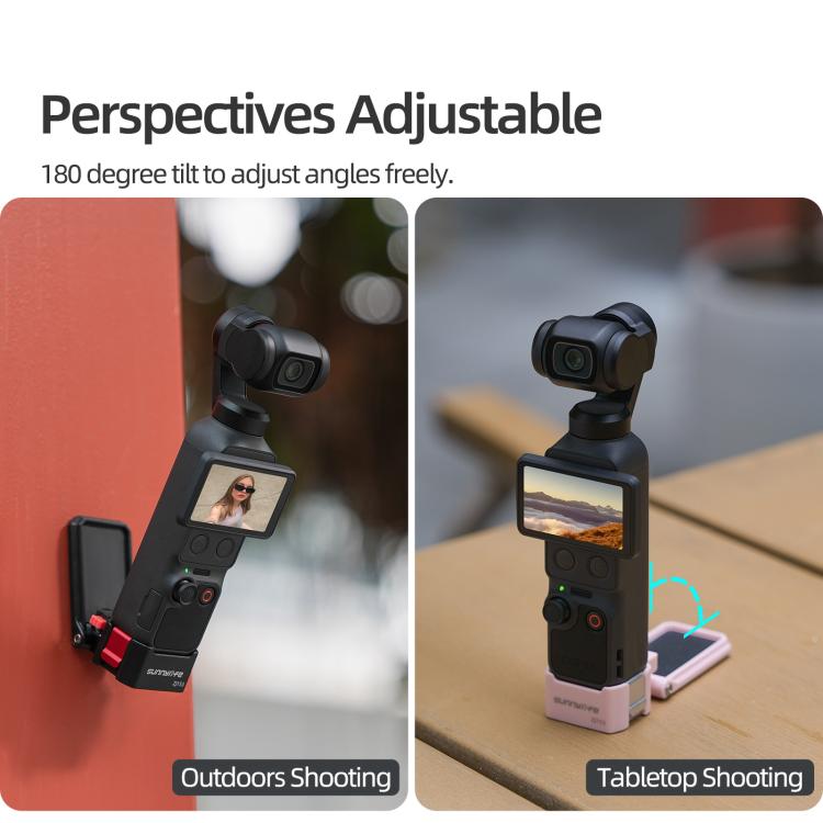 Soporte magnético de liberación rápida Sunnylife para DJI Osmo Pocket 4/3, base de mesa con soporte de plástico y ángulos ajustables., OP4-ZJ153