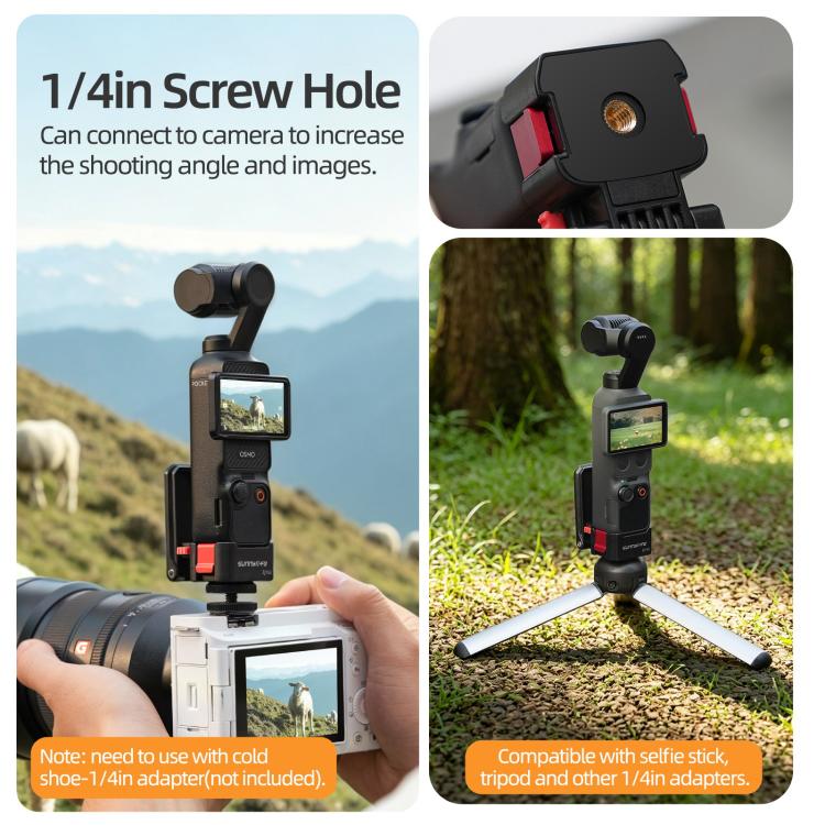 Soporte magnético de liberación rápida Sunnylife para DJI Osmo Pocket 4/3, base de mesa con soporte de plástico y ángulos ajustables., OP4-ZJ153