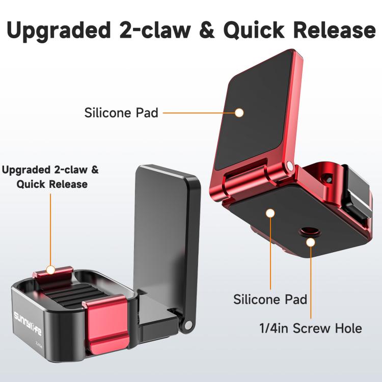 Soporte de mesa magnético de liberación rápida Sunnylife de metal para DJI Osmo Pocket 4/3 con ángulos ajustables., OP4-ZJ154