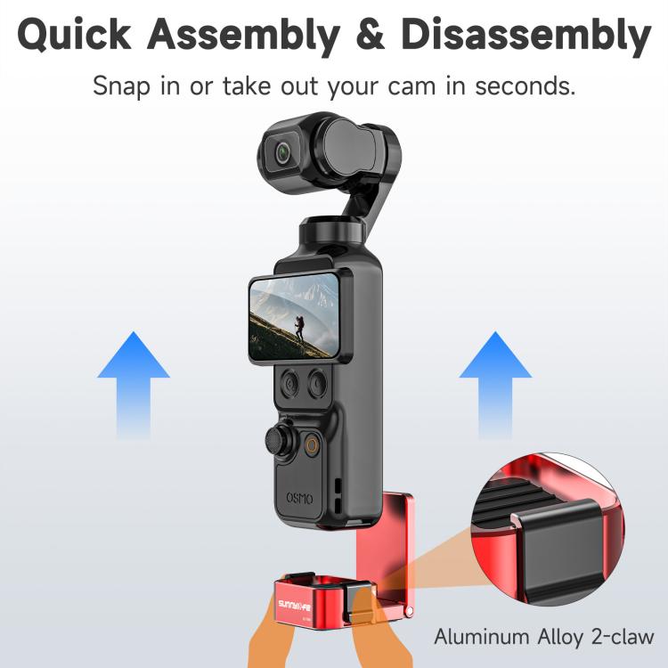 Soporte de mesa magnético de liberación rápida Sunnylife de metal para DJI Osmo Pocket 4/3 con ángulos ajustables., OP4-ZJ154