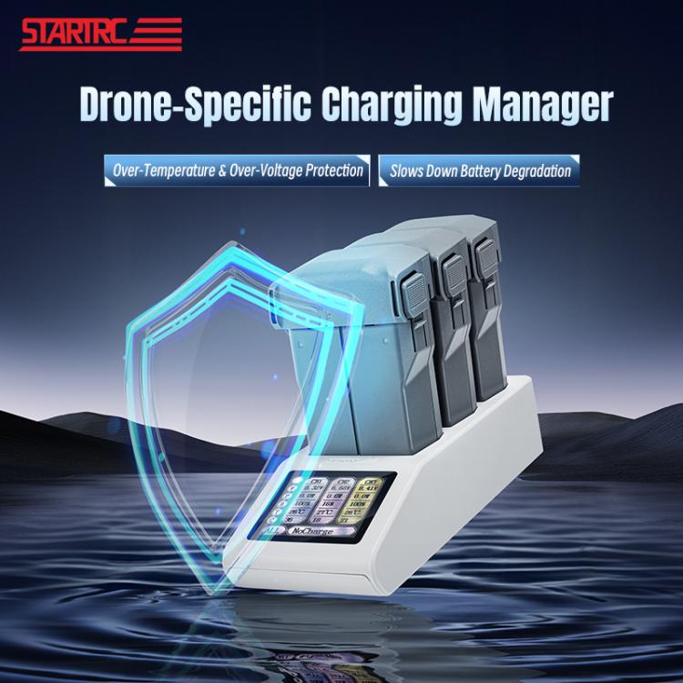 Cargador de tres baterías Charge Butler para DJI Mini 5 Pro / Mini 4 / Mini 3 con pantalla, For DJI Mini 5 Pro