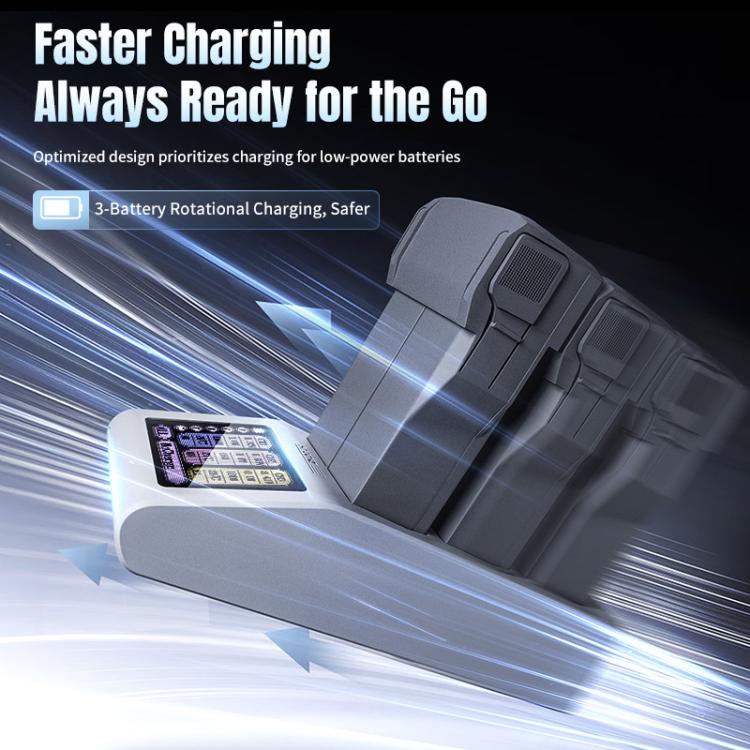 Cargador de tres baterías Charge Butler para DJI Mini 5 Pro / Mini 4 / Mini 3 con pantalla, For DJI Mini 5 Pro