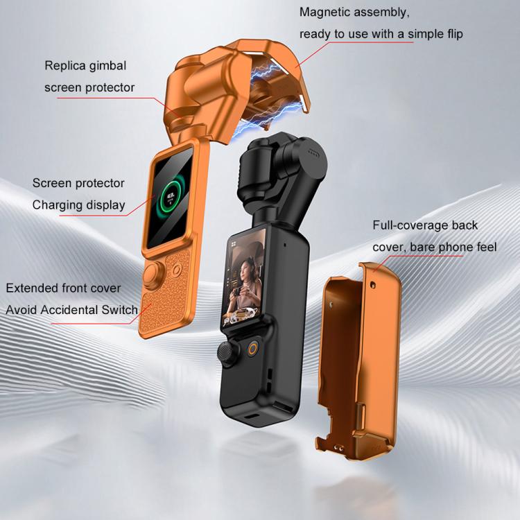 Para DJI OSMO Pocket 4 GKK Gimbal Cover Protector de cámara Pantalla Cuerpo Cubierta magnética completa, For DJI OSMO Pocket 4