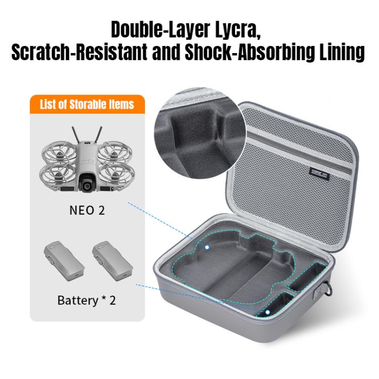 Bolsa de almacenamiento de hombro de PU para el cuerpo del dron DJI Neo 2 STARTRC, For DJI Neo 2 Drone Body