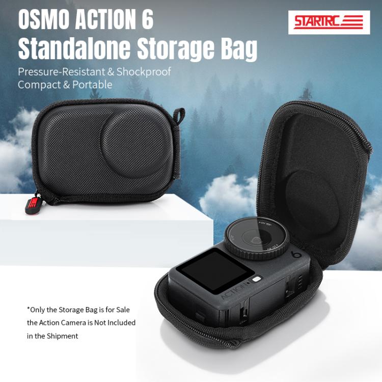 Bolsa de transporte y almacenamiento de PU para cámara DJI Osmo Action 6 STARTRC, For DJI Osmo Action 6