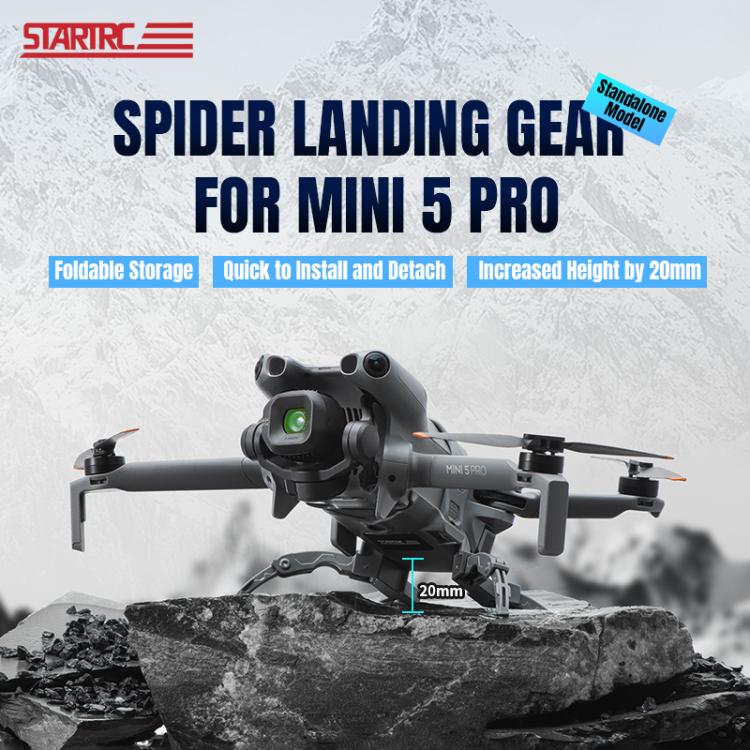 Para DJI Mini 5 Pro STARTRC, soporte de entrenamiento con tren de aterrizaje elevado y patas de araña independientes, For DJI Mini 5 Pro Independent Spider-Leg