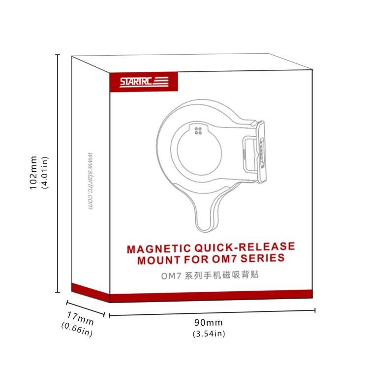 Para DJI OM 7/7P STARTRC Magsafe anillo adaptador soporte para teléfono, For DJI OM 7 / 7P Magnetic Adapter
