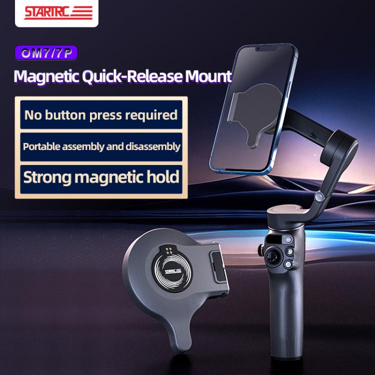Para DJI OM 7/7P STARTRC Magsafe anillo adaptador soporte para teléfono, For DJI OM 7 / 7P Magnetic Adapter