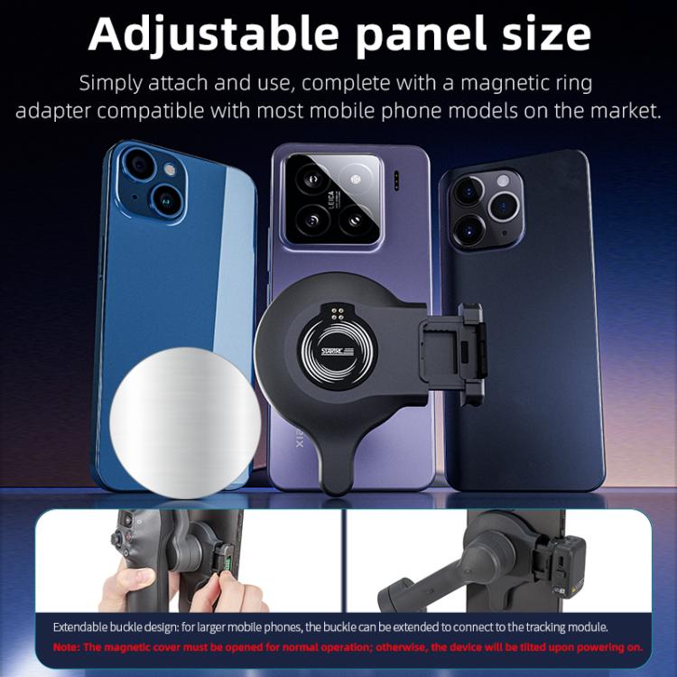 Para DJI OM 7/7P STARTRC Magsafe anillo adaptador soporte para teléfono, For DJI OM 7 / 7P Magnetic Adapter