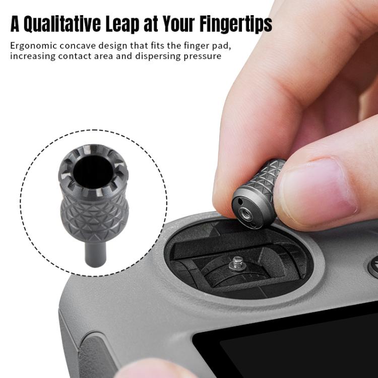 Para DJI RC / RC 2 / RC Pro 2, 2 joysticks metálicos plegables STARTRC, For DJI RC / RC 2 / RC Pro 2