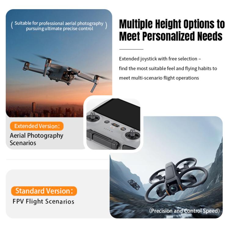 Para DJI RC / RC 2 / RC Pro 2, 2 joysticks metálicos plegables STARTRC, For DJI RC / RC 2 / RC Pro 2