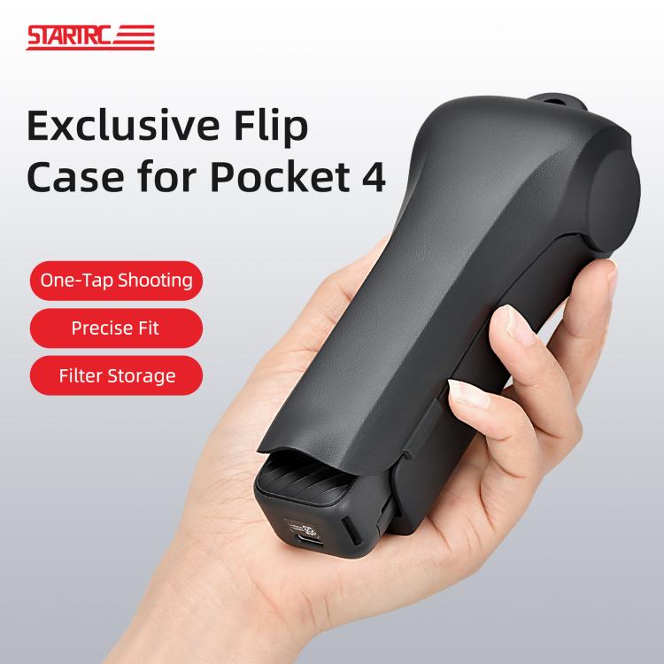 Funda protectora con tapa abatible para caja de almacenamiento DJI Osmo Pocket 4 STARTRC, For DJI Osmo Pocket 4