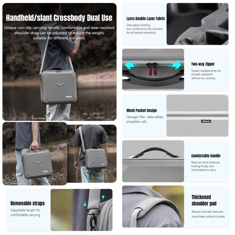 Bolso de hombro STARTRC All-rounder de PU para DJI Mavic 4 Pro / RC Pro 2, For DJI Mavic 4 Pro / RC Pro 2