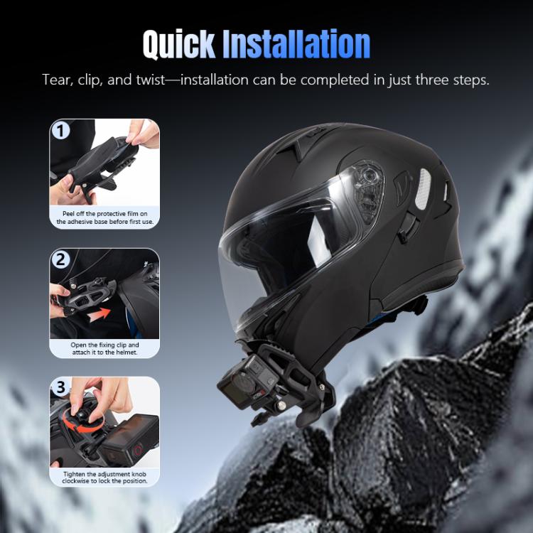 Clip de montaje para mentón de casco STARTRC para GoPro, Insta360, DJI y otras cámaras de acción., Helmet Chin Clip
