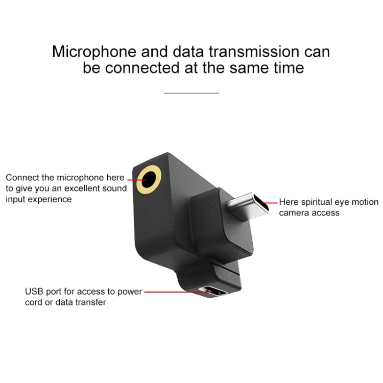 Adaptador de audio de carga CYNOVA C-AC-003 para DJI Osmo Action