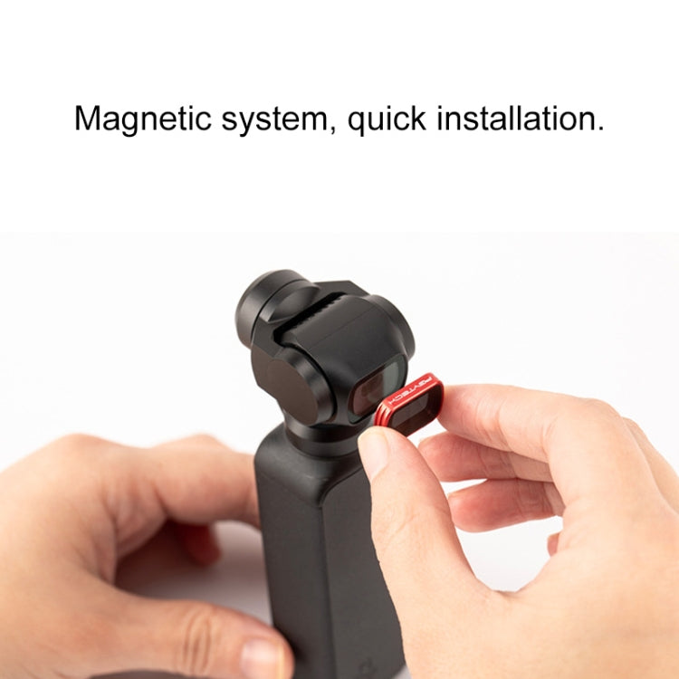 PGYTECH P-18C-016 Filtro de snorkel rojo claro Filtro de lente de color de buceo profesional para DJI Osmo Pocket, P-18C-016