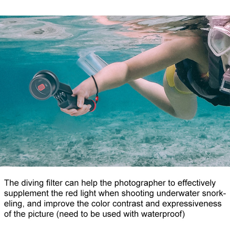 PGYTECH P-18C-016 Filtro de snorkel rojo claro Filtro de lente de color de buceo profesional para DJI Osmo Pocket, P-18C-016