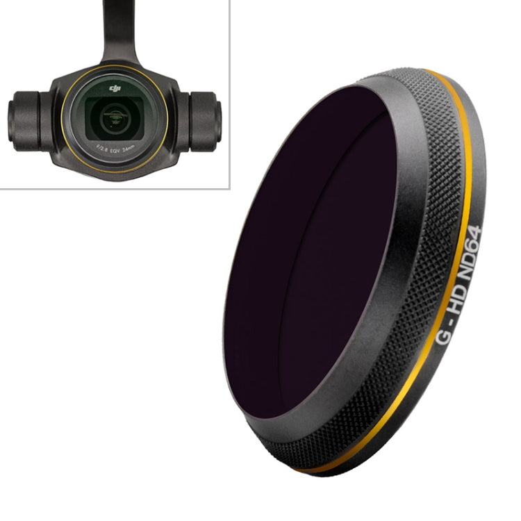 PGYTECH X4S-HD ND64 Filtro de lente de borde dorado para DJI Inspire 2 / X4S Gimbal Cámara Drone Accesorios, ND64