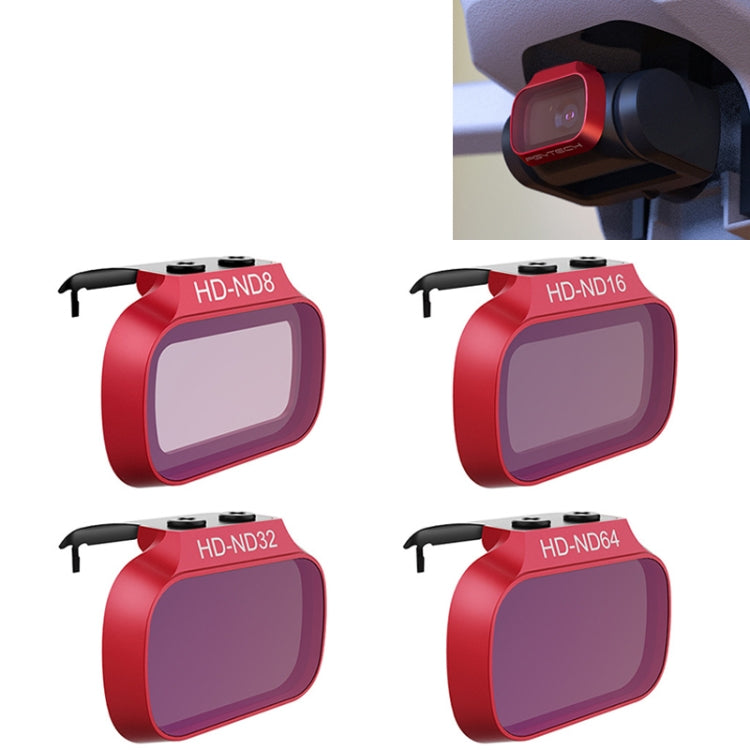 4 PCS PGYTECH P-12A-019 ND8 / 16 / 32 / 64 Juego de filtros de lente de atenuación para DJI Mavic Mini Drone Accesorios, ND8 / 16 / 32 / 64 Dimming Lens