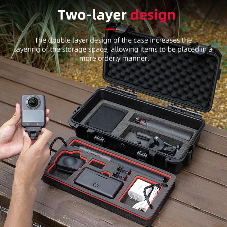 Maleta de almacenamiento impermeable de doble capa de EVA y ABS para DJI Osmo 360 STARTRC, For DJI Osmo 360