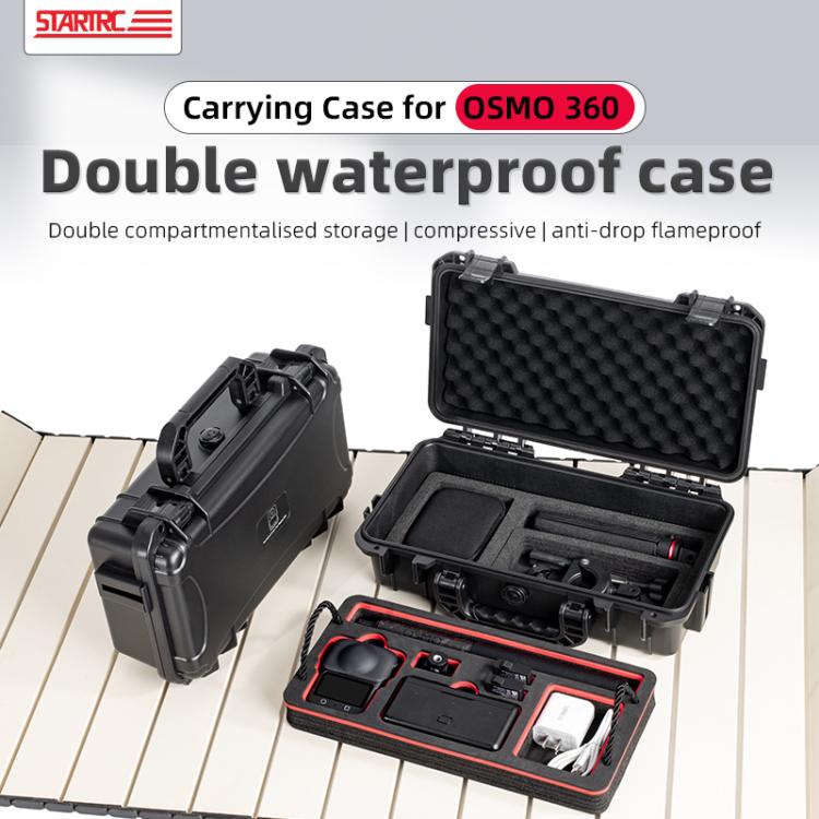 Maleta de almacenamiento impermeable de doble capa de EVA y ABS para DJI Osmo 360 STARTRC, For DJI Osmo 360