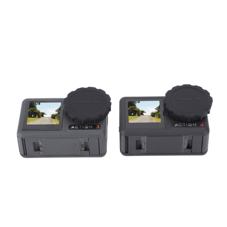 Para DJI Osmo Action 3/4 Sunnylife 2 piezas cubierta de tapa de lente de cámara resistente a arañazos, For DJI Osmo Action 5 Pro / 4 / 3