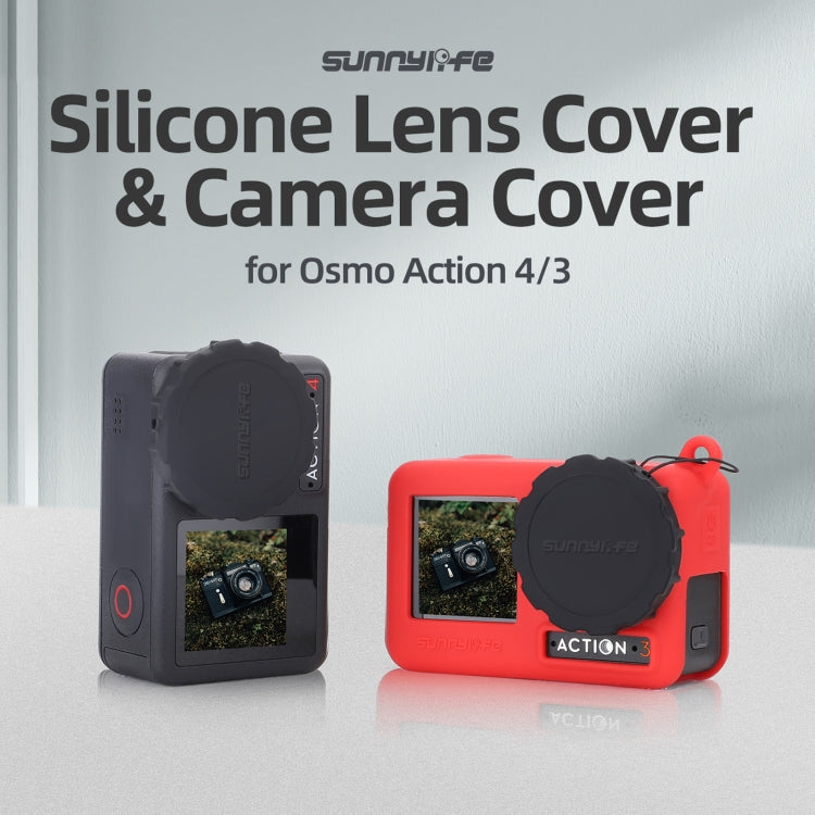 Para DJI Osmo Action 3/4 Sunnylife 2 piezas cubierta de tapa de lente de cámara resistente a arañazos, For DJI Osmo Action 5 Pro / 4 / 3