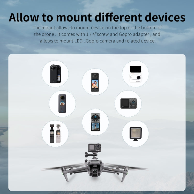 Para DJI Air 3 STARTRC Luz de navegación nocturna Soporte de expansión de altavoz, For DJI Air 3