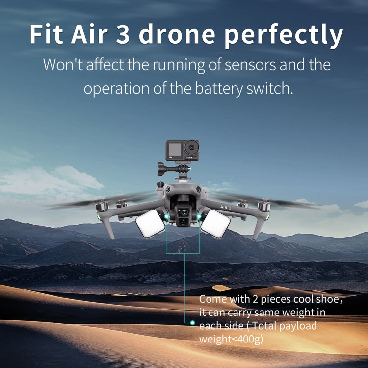 Para DJI Air 3 STARTRC Luz de navegación nocturna Soporte de expansión de altavoz, For DJI Air 3