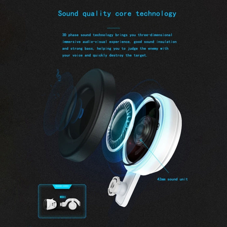 Gafas de vídeo 3D de realidad virtual VR SHINECON G06EB adecuadas para teléfonos inteligentes de 4,7 a 6,1 pulgadas con auriculares HiFi, G06EB