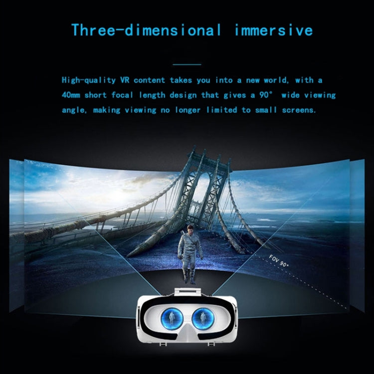 Gafas de vídeo 3D de realidad virtual VR SHINECON G06EB adecuadas para teléfonos inteligentes de 4,7 a 6,1 pulgadas con auriculares HiFi, G06EB