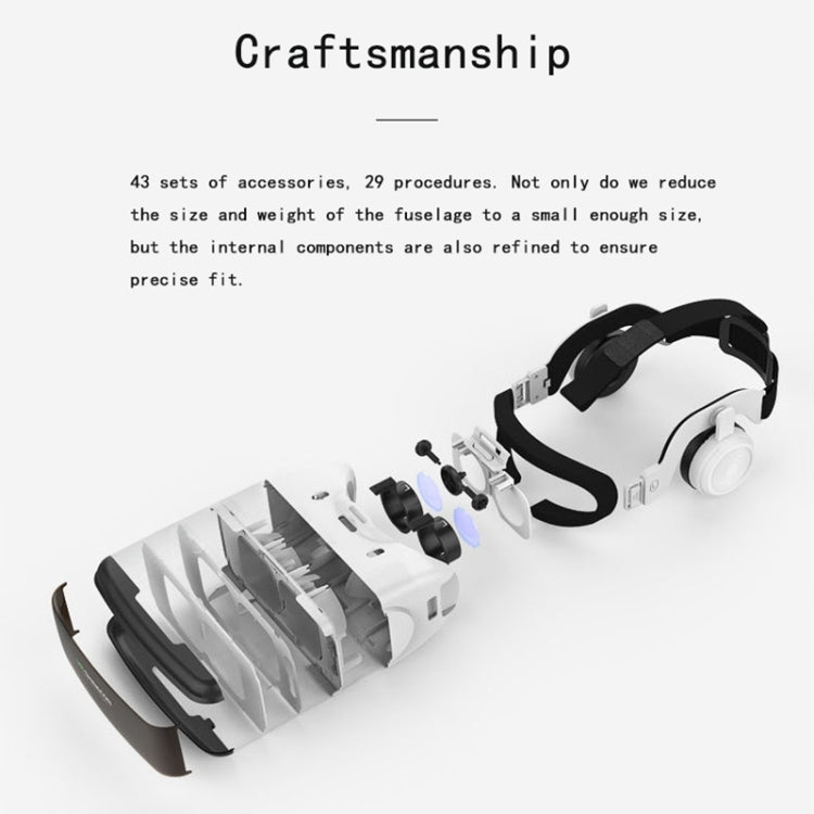 Gafas de vídeo 3D de realidad virtual VR SHINECON G06EB adecuadas para teléfonos inteligentes de 4,7 a 6,1 pulgadas con auriculares HiFi, G06EB