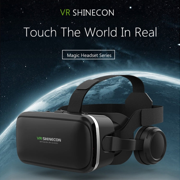 Gafas de vídeo 3D de realidad virtual VR SHINECON G04E adecuadas para teléfonos inteligentes de 3,5 a 6,0 pulgadas con auriculares HiFi