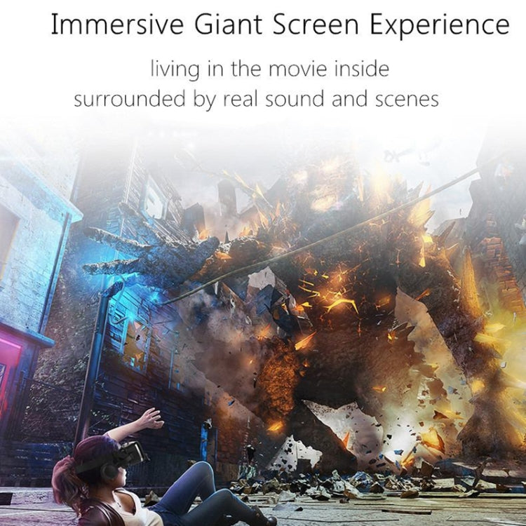 Gafas de vídeo 3D de realidad virtual VR SHINECON G04E adecuadas para teléfonos inteligentes de 3,5 a 6,0 pulgadas con auriculares HiFi