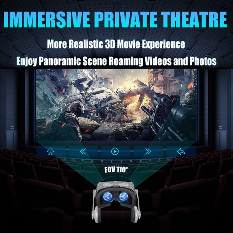 Gafas de vídeo 3D de realidad virtual VR SHINECON G07E adecuadas para teléfonos inteligentes de 4,0 a 6,3 pulgadas