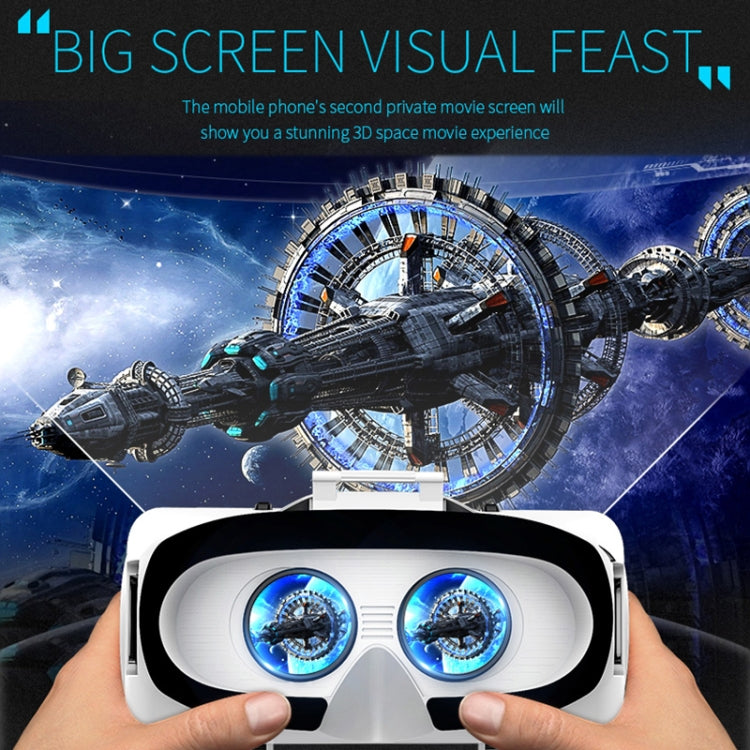 Gafas de vídeo 3D de realidad virtual VR SHINECON G06E adecuadas para teléfonos inteligentes de 4,7 a 6,1 pulgadas con auriculares, G06E