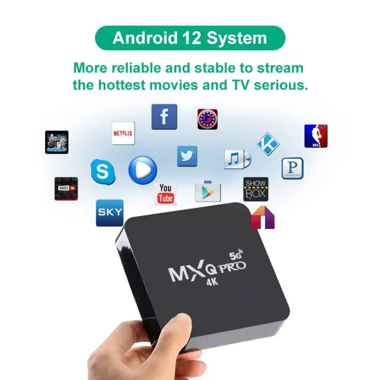 MXQ 4K Full HD Media Player RK3229 Quad Core KODI Android 9.0 TV Box con control remoto, RAM: 1GB, ROM: 8GB, Soporte HDMI, WiFi, Miracast, DLNA