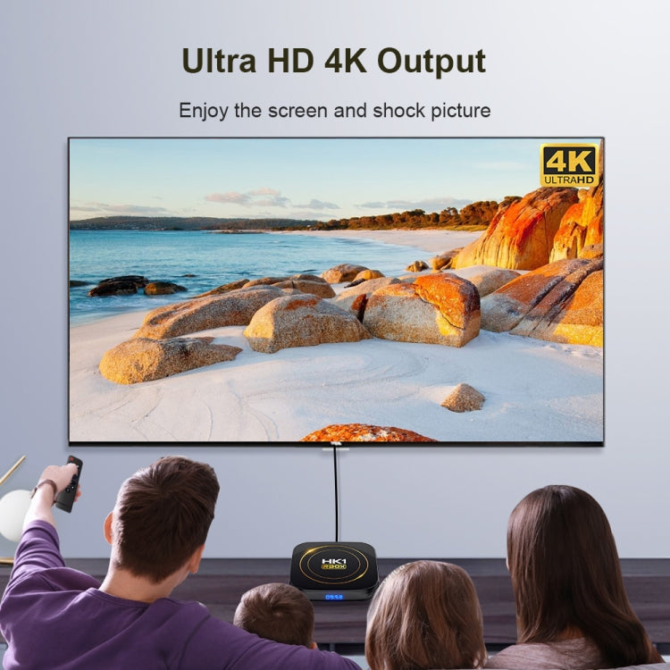 HK1 RBOX-H8S 4K Ultra HD Android 12.0 Smart TV Box con control remoto, Allwinner H618 Quad-Core, 4GB+64GB, 4GB+64GB