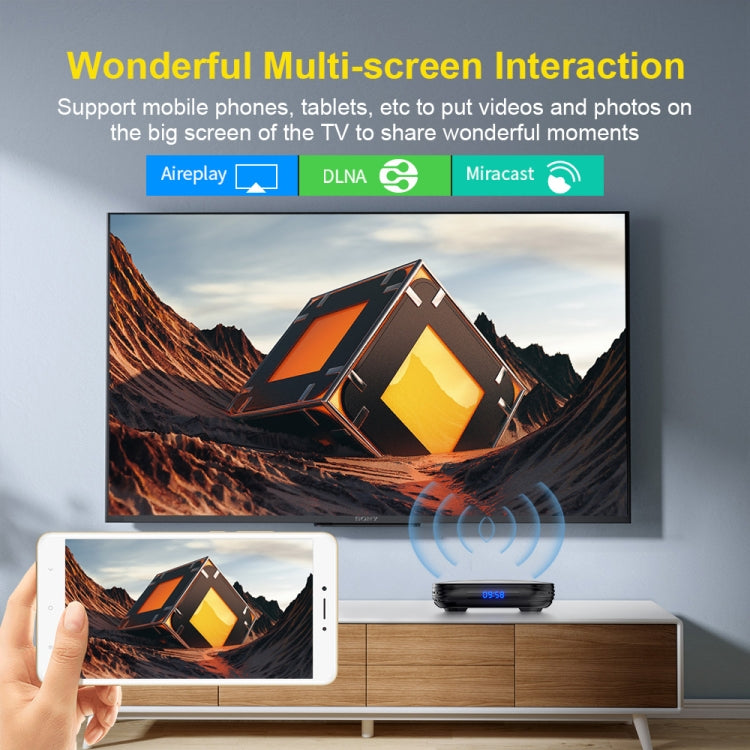 HK1 RBOX-H8S 4K Ultra HD Android 12.0 Smart TV Box con control remoto, Allwinner H618 Quad-Core, 4GB+64GB, 4GB+64GB