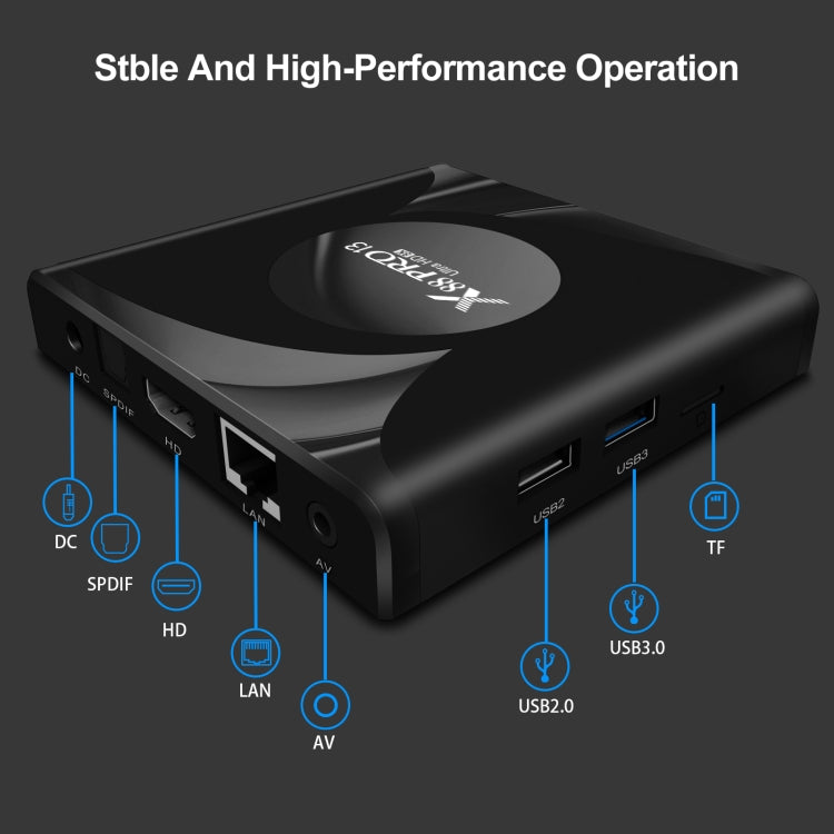 X88 Pro 13 Android 13.0 Smart TV Box con control remoto, RK3528 Quad-Core, 4G+64GB, 4G+64GB
