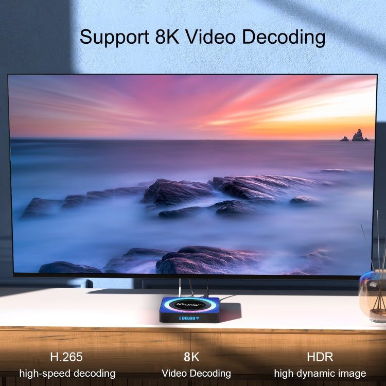 Acrylic X88 Pro 13 8K Ultra HD Android 13.0 Smart TV Box con control remoto, RK3528 Quad-Core, 2GB+16GB, 2GB+16GB