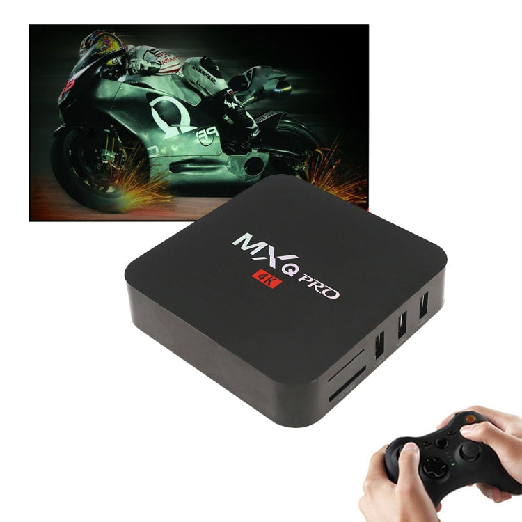 MXQ PROi 1080P 4K HD Smart TV BOX con control remoto, Android 7.1 S905W Quad Core Cortex-A53 hasta 2GHz, RAM: 2GB, ROM: 16GB, Soporte WiFi, 2GB+16GB,UK Plug
