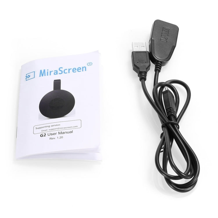 MiraScreen G2 Receptor Dongle inalámbrico con pantalla WiFi Airplay Miracast DLNA 1080P HD TV Stick para iPhone, Samsung y otros teléfonos inteligentes Android, G2 2.4GHz