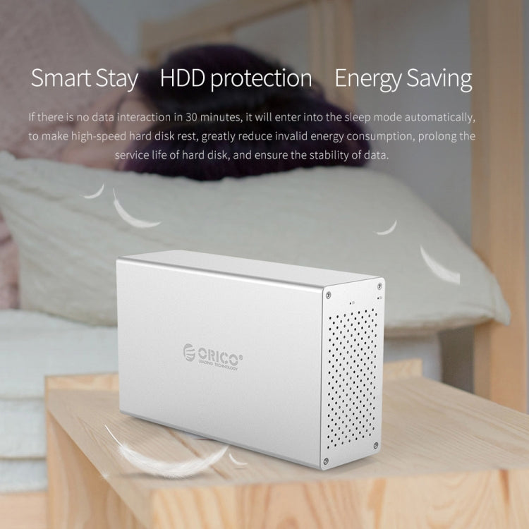 ORICO Honeycomb Series WS200RU3 SATA 3,5 pulgadas 20TB USB 3,0 carcasa de disco duro/SSD de aleación de aluminio de doble bahía con Raid, USB 3.0 Dual Bays with Raid