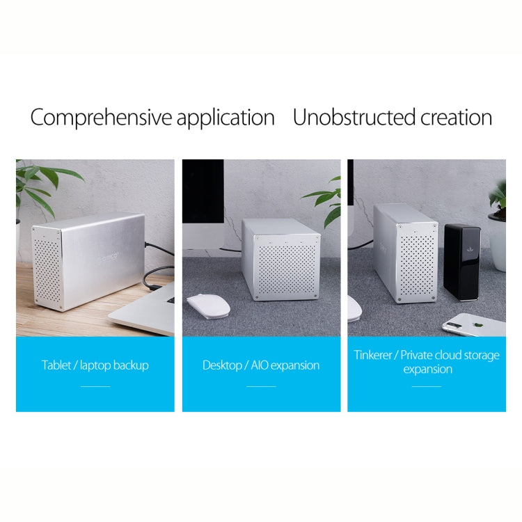 ORICO Honeycomb Series WS200RU3 SATA 3,5 pulgadas 20TB USB 3,0 carcasa de disco duro/SSD de aleación de aluminio de doble bahía con Raid, USB 3.0 Dual Bays with Raid