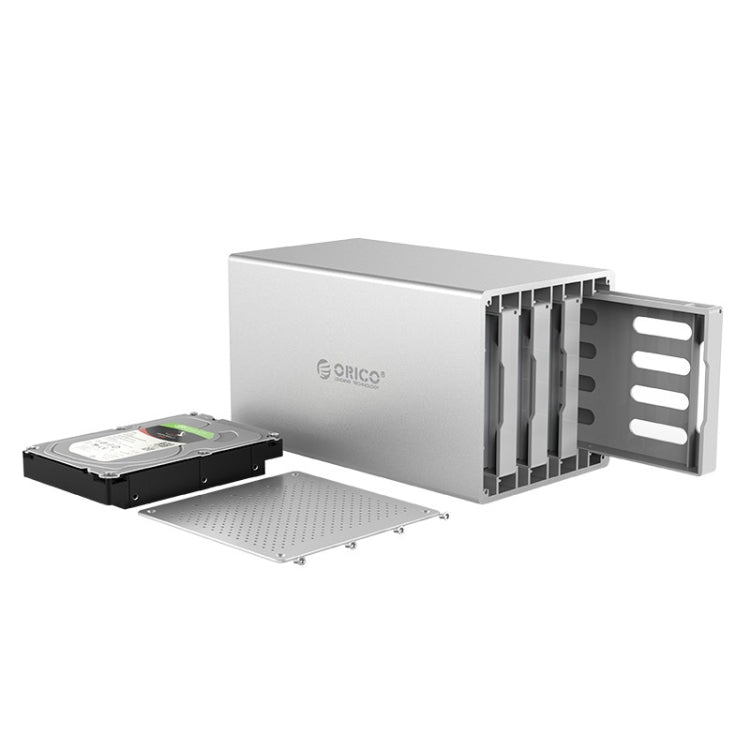 ORICO Honeycomb Series WS400C3 SATA 3,5 pulgadas 40TB USB-C / Type-C 4 bahías Carcasa HDD / SSD de aleación de aluminio, USB-C / Type-C 4 Bays