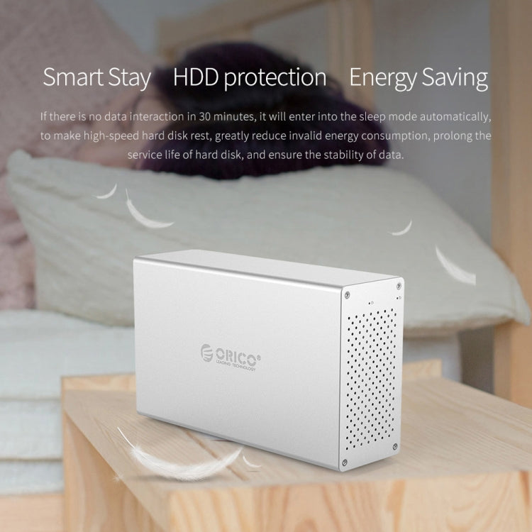 ORICO Honeycomb Series WS400C3 SATA 3,5 pulgadas 40TB USB-C / Type-C 4 bahías Carcasa HDD / SSD de aleación de aluminio, USB-C / Type-C 4 Bays