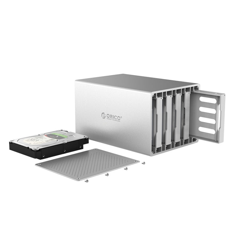 ORICO Honeycomb Series WS500U3 SATA 3,5 pulgadas 50TB USB 3.0 5 bahías Carcasa HDD/SSD de aleación de aluminio, USB 3.0 5 Bays