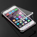 Carcasa de vidrio templado de doble cara con absorción magnética y marco angular ultrafino para iPhone 8, For iPhone 8